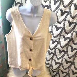 Button down tank top.